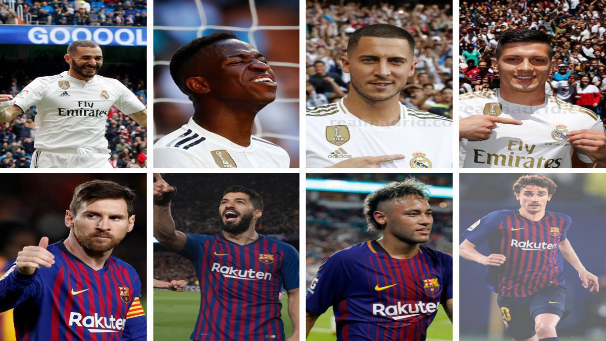 Barca và Real Madrid với bộ tứ tấn công tiềm năng ghi 200 bàn thắng