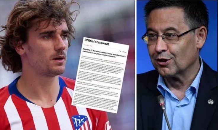Atletico Madrid ra thông báo chính thức chỉ trích thậm tệ Barca và Griezmann vì hành động đi đêm