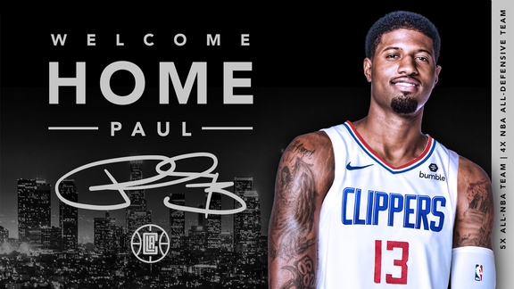Paul George chia sẻ mình là fan 29 năm của Clippers Paul George chia sẻ mình là fan 29 năm của Clippers