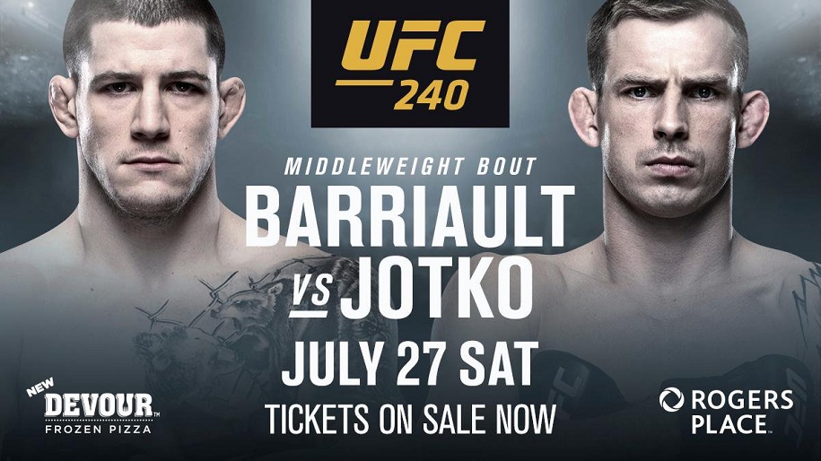 Nhận định Marc-Andre Barriault vs Krzysztof Jotko tại UFC 240, 9h ngày 28/7
