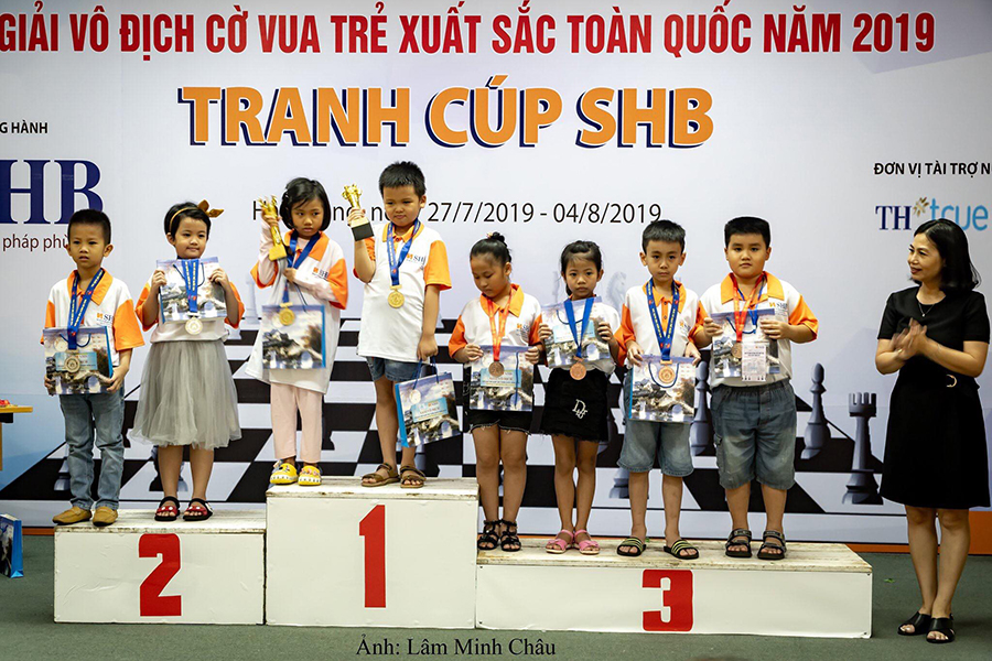 TP.HCM nhất toàn đoàn Giải cờ vua trẻ xuất sắc toàn quốc 2019 Cúp SHB