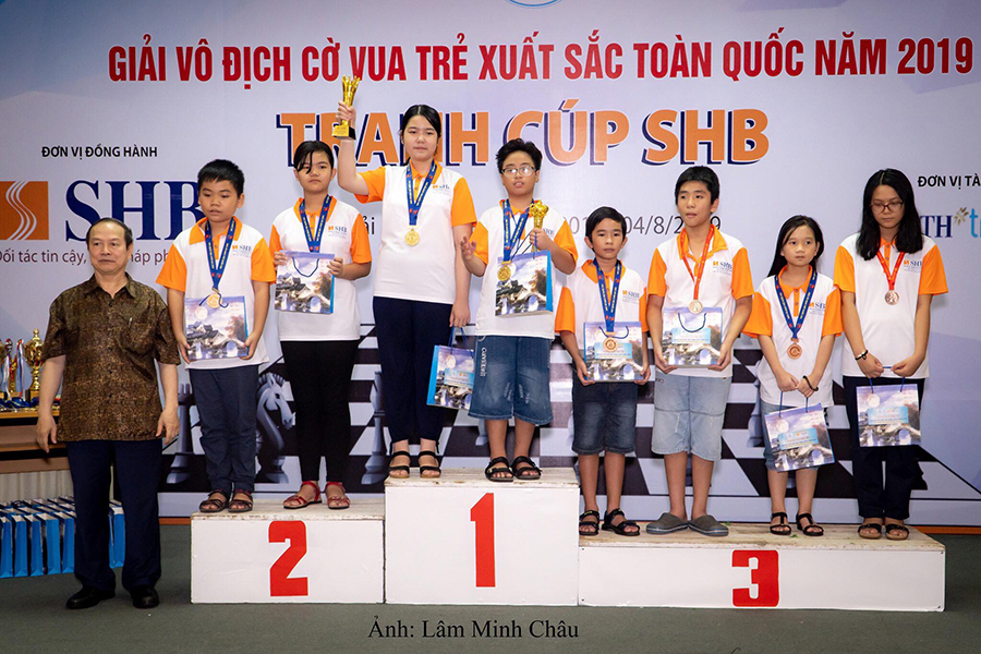 TP.HCM nhất toàn đoàn Giải cờ vua trẻ xuất sắc toàn quốc 2019 Cúp SHB