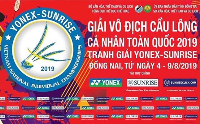 Lịch thi đấu Giải cầu lông cá nhân toàn quốc 2019
