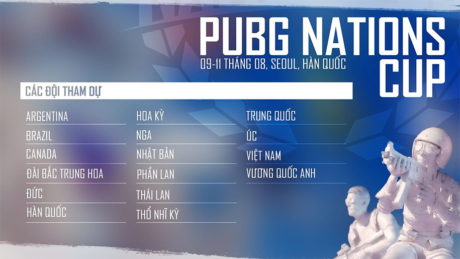 PUBG Nations Cup: Nơi các tuyển thủ chuyên nghiệp thi đấu vì tổ quốc PUBG Nations Cup: Nơi các tuyển thủ chuyên nghiệp thi đấu vì tổ quốc