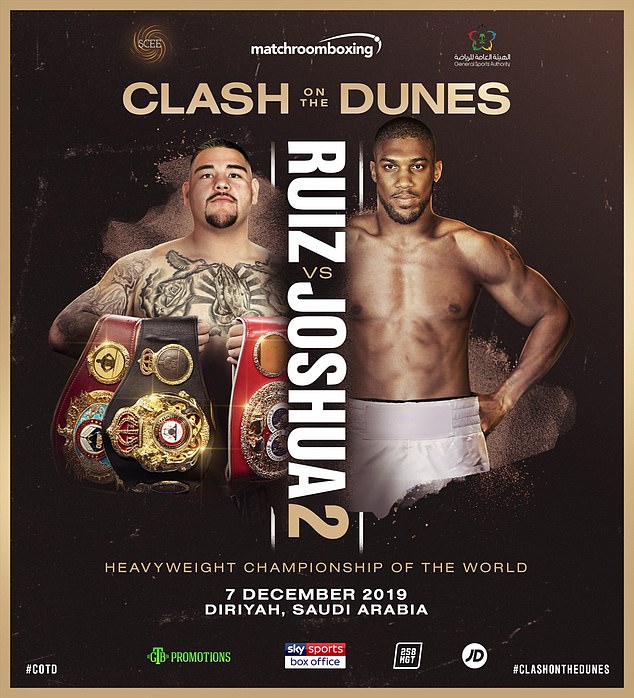 Anthony Joshua sẽ nhận được 922 tỉ đồng cho trận tái đấu Andy Ruiz Jr
