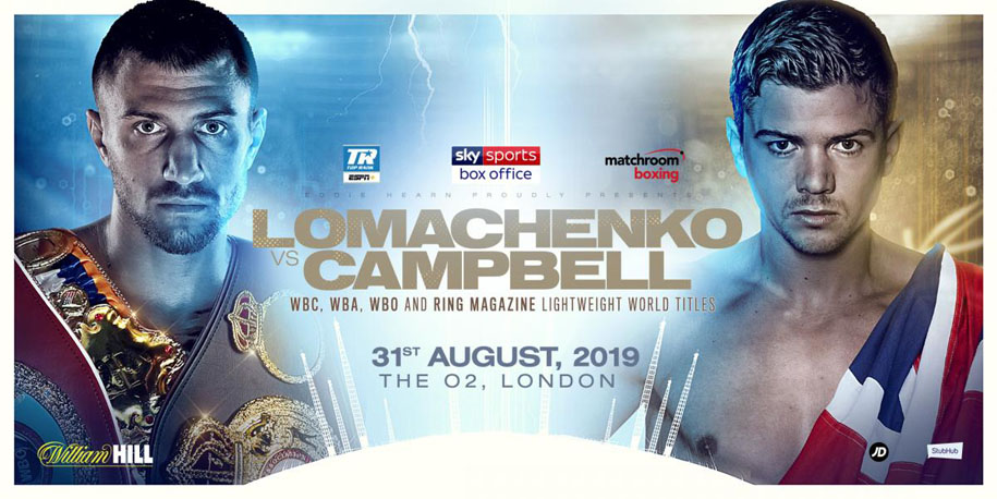 Nhận định trận đấu Vasyl Lomachenko vs Luke Campbell ngày 1 tháng 9 năm 2019