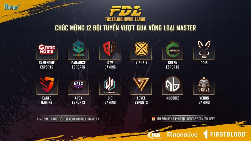 Trực tiếp FirstBlood Divine League 2019 ngày 16/8
