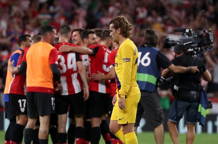 Barca thua Bilbao, Griezmann than đen đủi