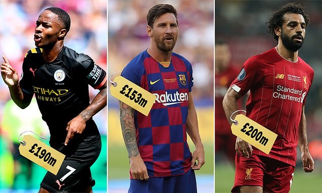 Messi chỉ giá trị hơn Sancho 8 triệu bảng và thấp hơn Sterling
