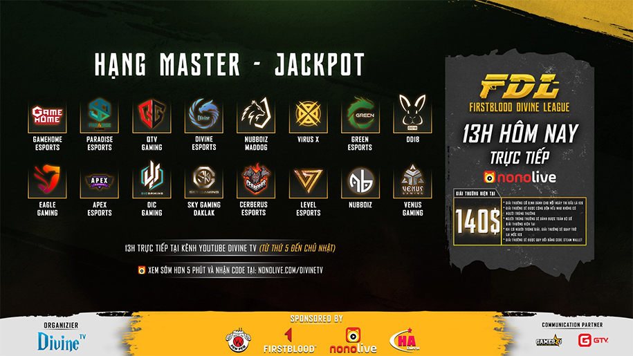 Trực tiếp FirstBlood Divine League ngày thi đấu cuối cùng hạng Master