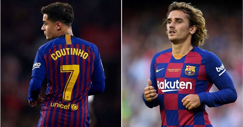 Vì sao Griezmann không thể mặc áo số 7 của Coutinho đã rời Barca?