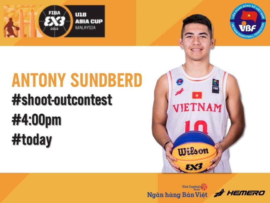 Kết quả FIBA U18 3x3 Asia Cup shooting contest: Sundberg bị loại sớm