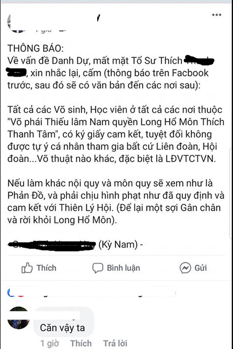 Xuất hiện môn phái đòi cắt gân võ sinh phạm môn quy