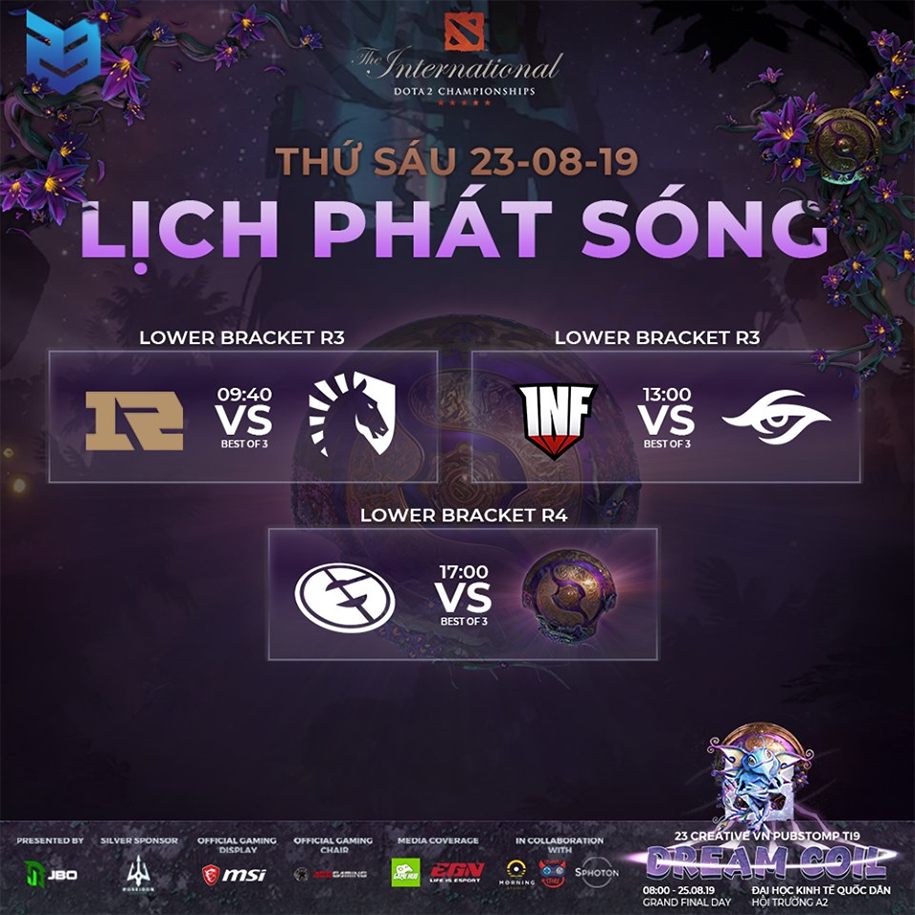 Lịch thi đấu The International 2019 Lịch thi đấu The International 2019
