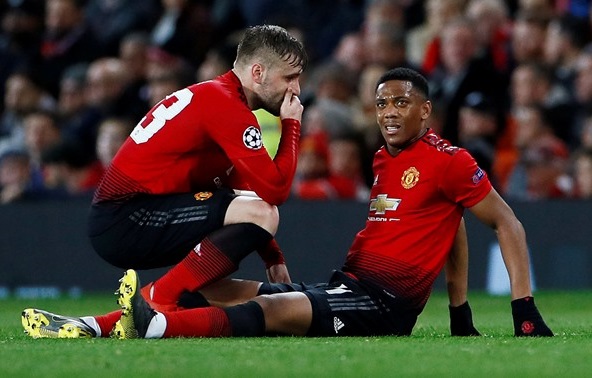 MU đảo lộn kế hoạch vì chấn thương của Martial và Luke Shaw