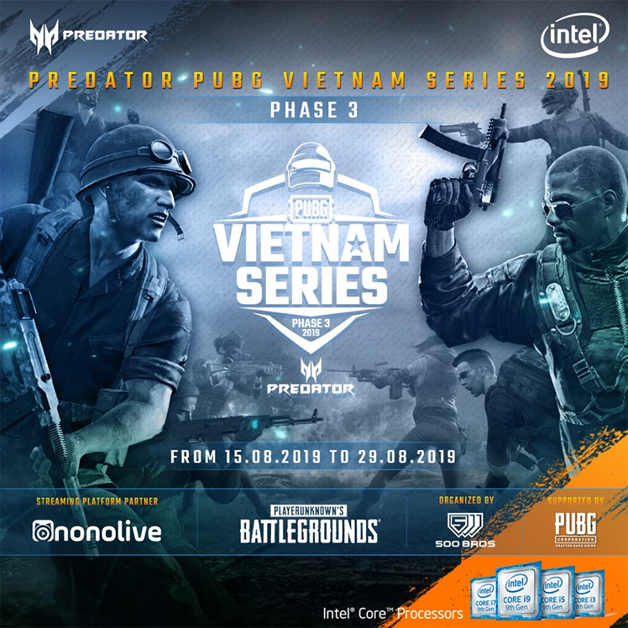Trực tiếp Predator PUBG Vietnam Series vòng chung kết ngày cuối