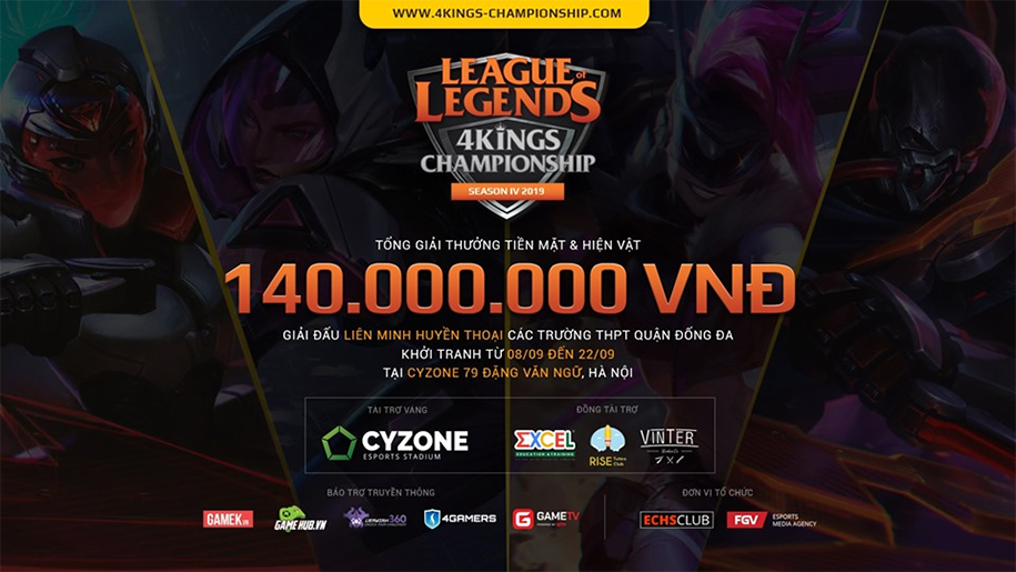 Cyzone 4Kings Championship Season 4 - Giải đấu LMHT ươm mầm tài năng trẻ