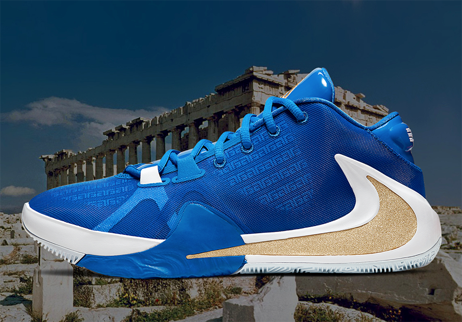 Giannis Antetokounmpo chào sân FIBA World Cup cùng Nike Zoom Freak 1 "Greece" tuyệt đẹp