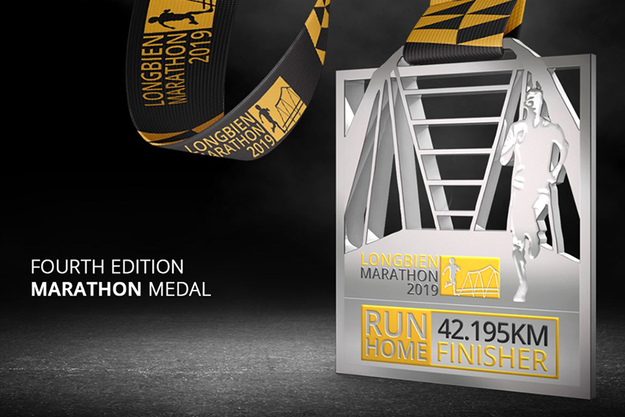 Chạy bộ mỗi ngày: Long Biên Marathon 2019 tung mẫu kỷ niệm chương lạ mắt