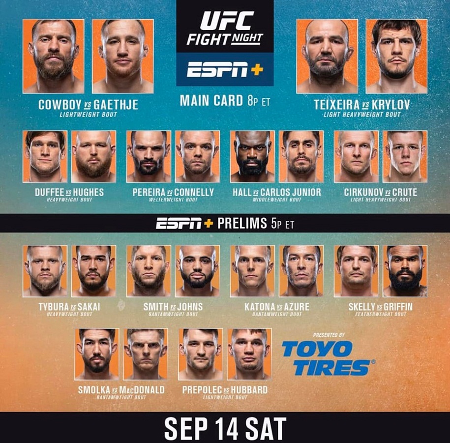 UFC Fight Night 158: Justin Gaethje knockout Donald Cerrone