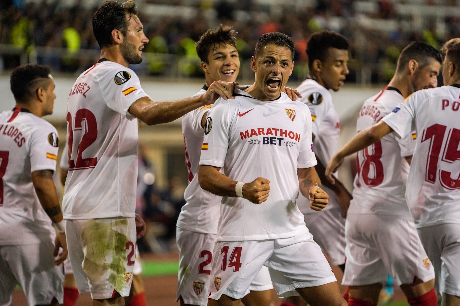 Kết quả Qarabag vs Sevilla (FT: 0-3): Chicharito ghi siêu phẩm, Sevilla đại thắng đất khách