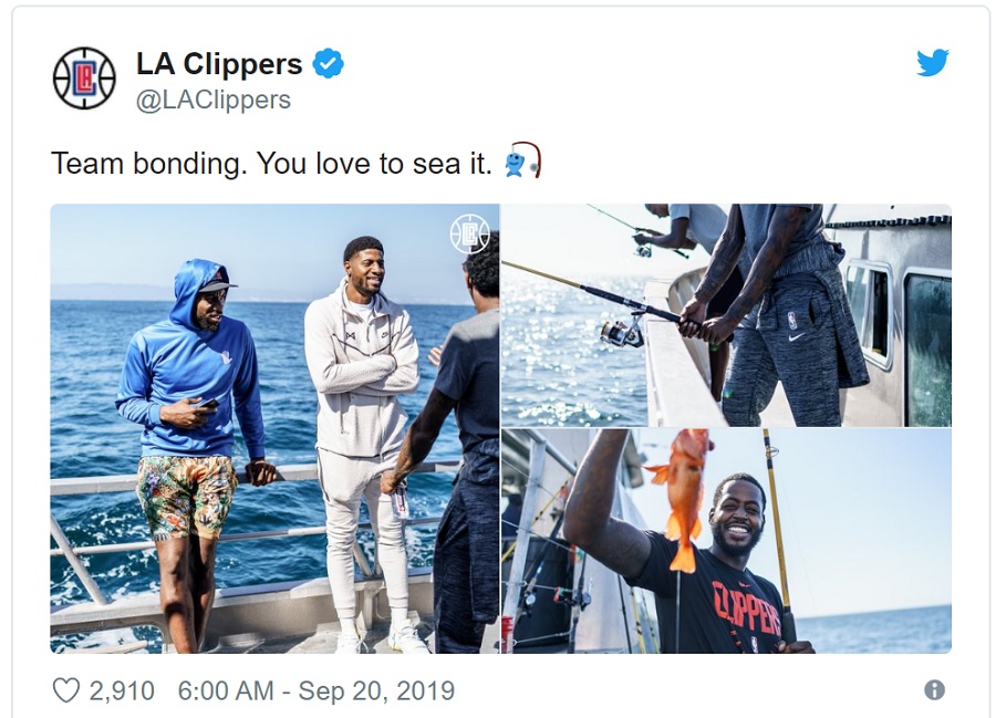 Vui vẻ như Paul George, Kawhi Leonard trước thềm mùa giải mới