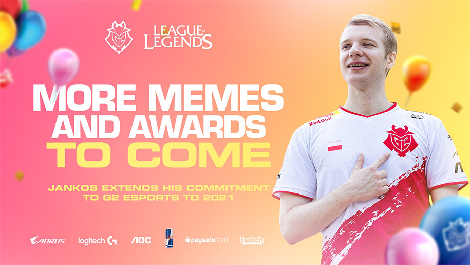 Jankos được gia hạn hợp đồng với G2 Esports đến 2021