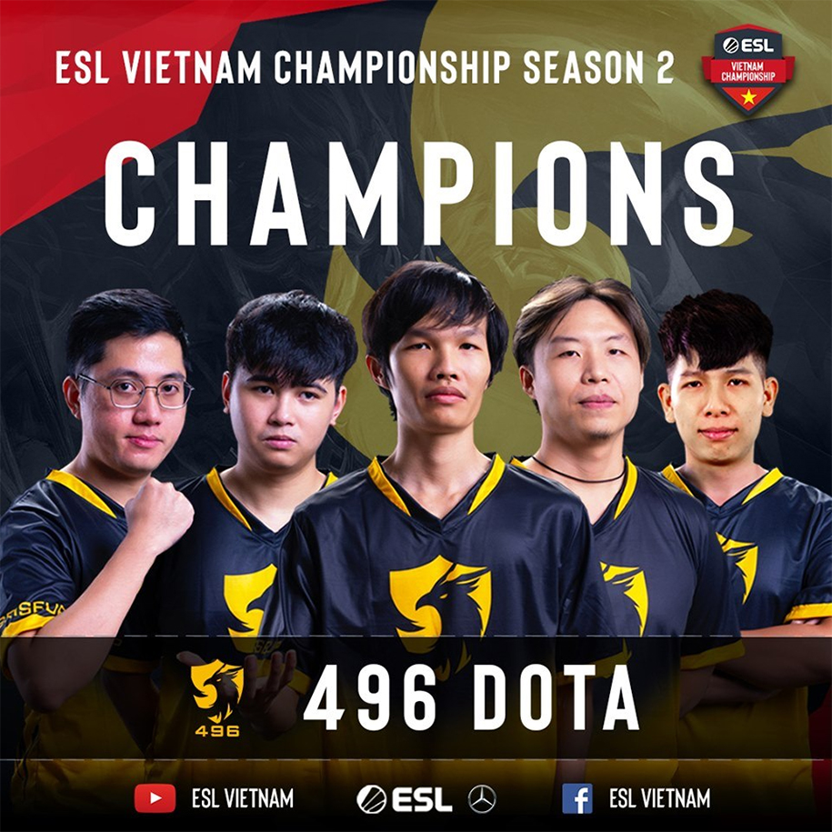 496 Gaming đại diện Việt Nam dự Dota 2 SEA Games 30