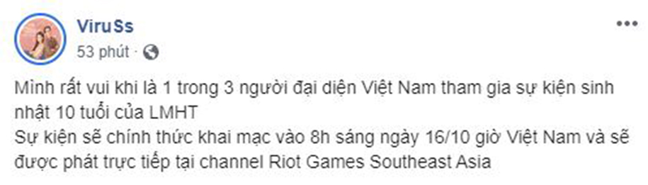 Thầy Giáo Ba cùng Viruss đại diện Việt Nam tham dự sự kiện LMHT 10 tuổi