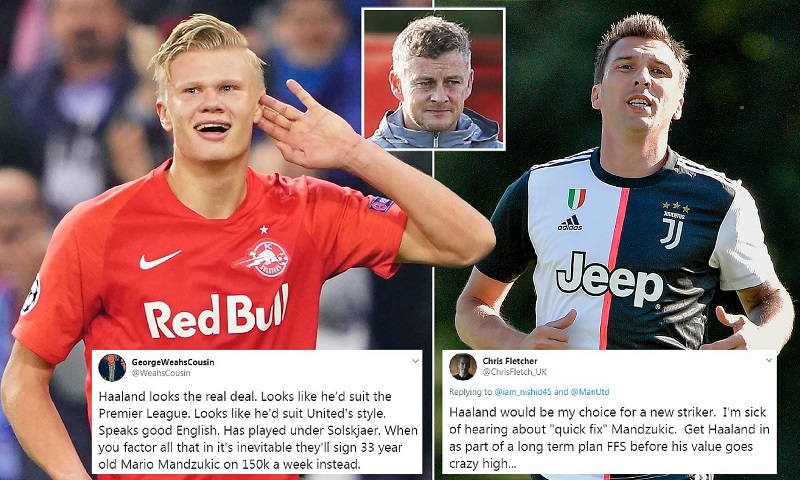 CĐV MU cầu xin CLB mua tài năng Haaland thay vì Mandzukic