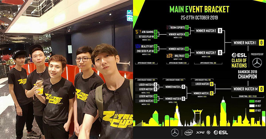 Kết quả ESL Clash of Nations 2019 ngày 1: 496 Gaming xuống nhánh thua
