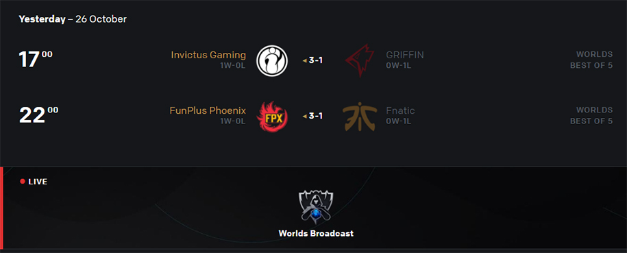 Kết quả CKTG 2019 ngày 26/10: IG đi tiếp, Fnatic rời cuộc chơi