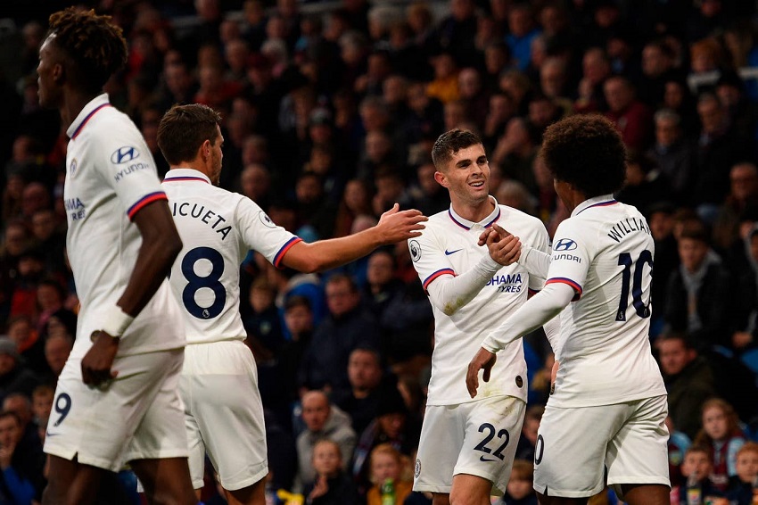 Pulisic nhận điểm gần tuyệt đối trong trận Chelsea thắng Burnley