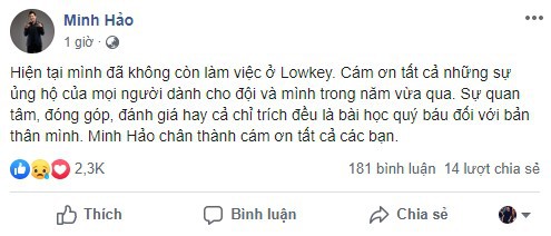 Lowkey Esports bất ngờ chia tay HLV Minh Hảo