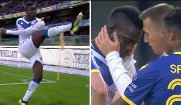 Balotelli phản ứng dữ dội khi bị phân biệt chủng tộc tại Serie A