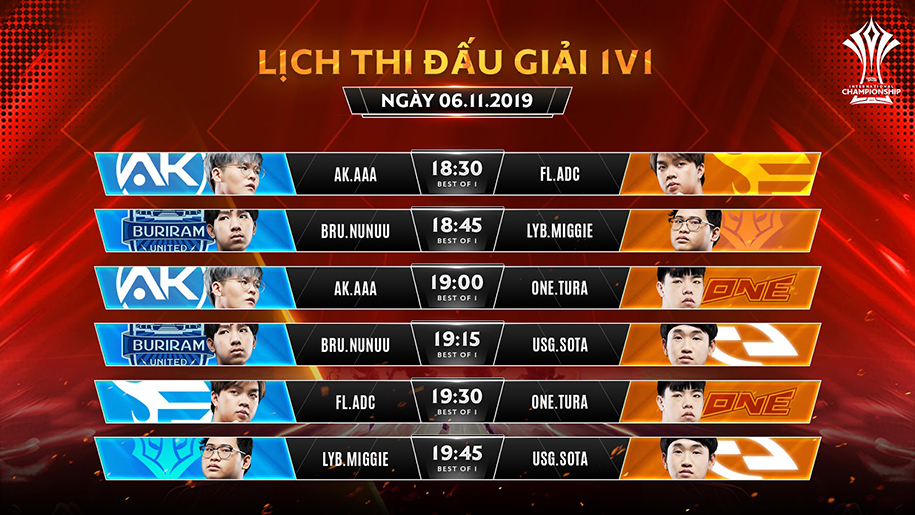 Công bố lịch thi đấu và chi tiết giải 1v1 Liên Quân AIC 2019