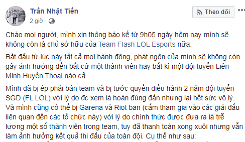 Ông chủ cũ của Team Flash tố Stark phá game, chuẩn bị khởi kiện Garena