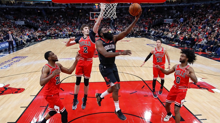42 điểm từ James Harden, không quá khó cho Rockets vượt qua Bulls