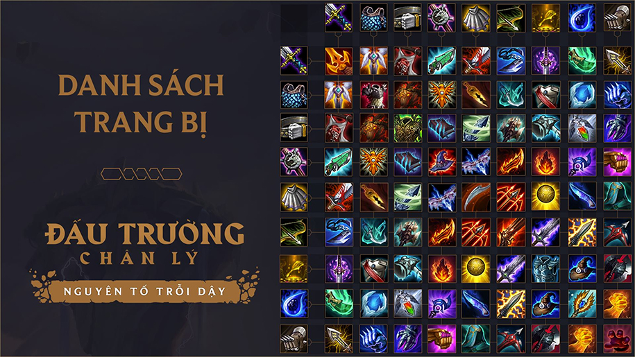 Danh sách Trang bị Đấu Trường Chân lý Mùa 2