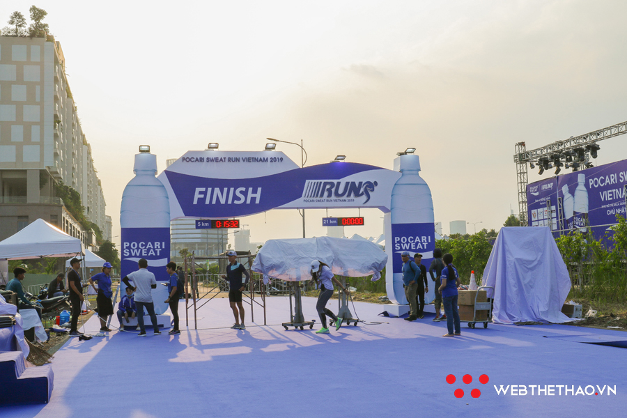 Công tác chuẩn bị - đường đua Pocari Sweat Run Việt Nam 2019 đã sẵn sàng