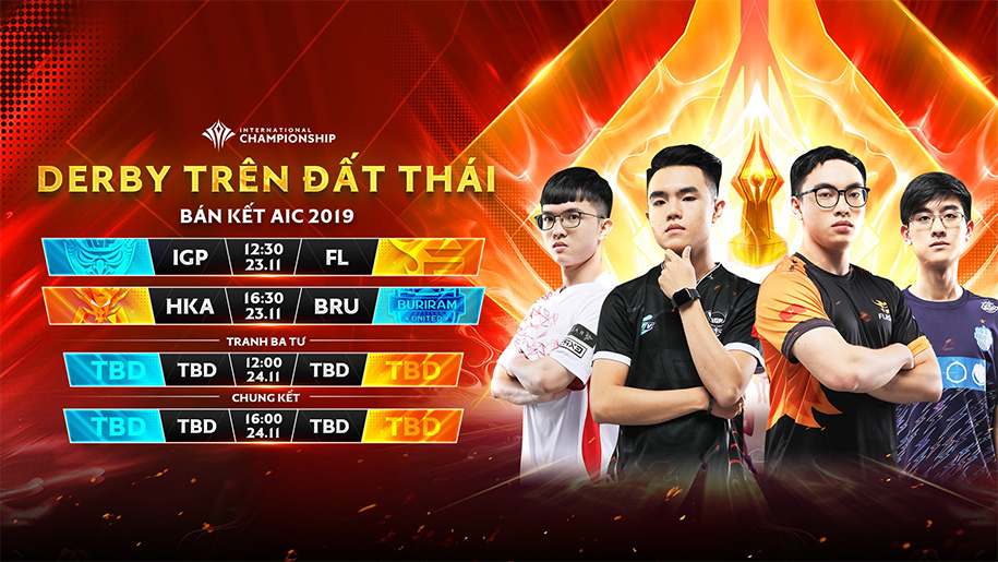 Lịch thi đấu chung kết AIC Liên Quân 2019