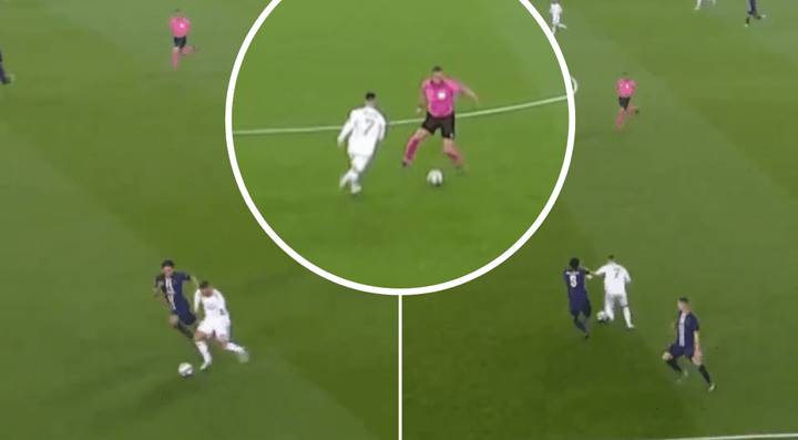 Hazard sáng tạo... "xâu kim" trọng tài giúp Real Madrid ghi bàn trước PSG