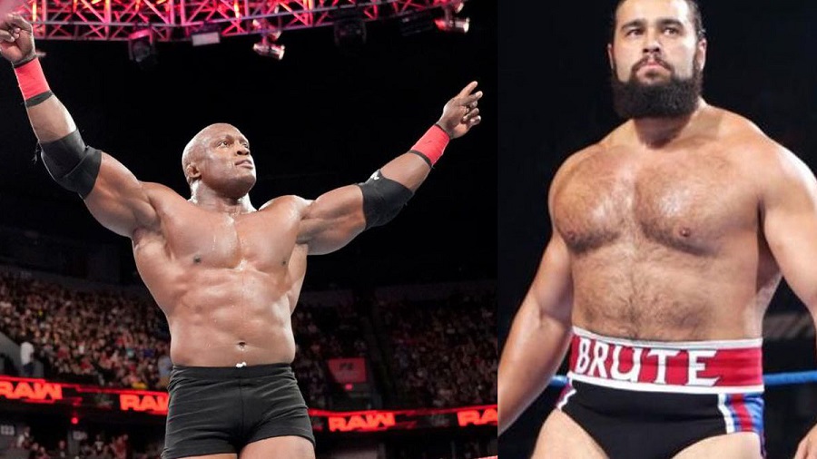 Bobby Lashley da đen, lực lưỡng bị nhầm lẫn với Rusev da trắng.... mũm mĩm?