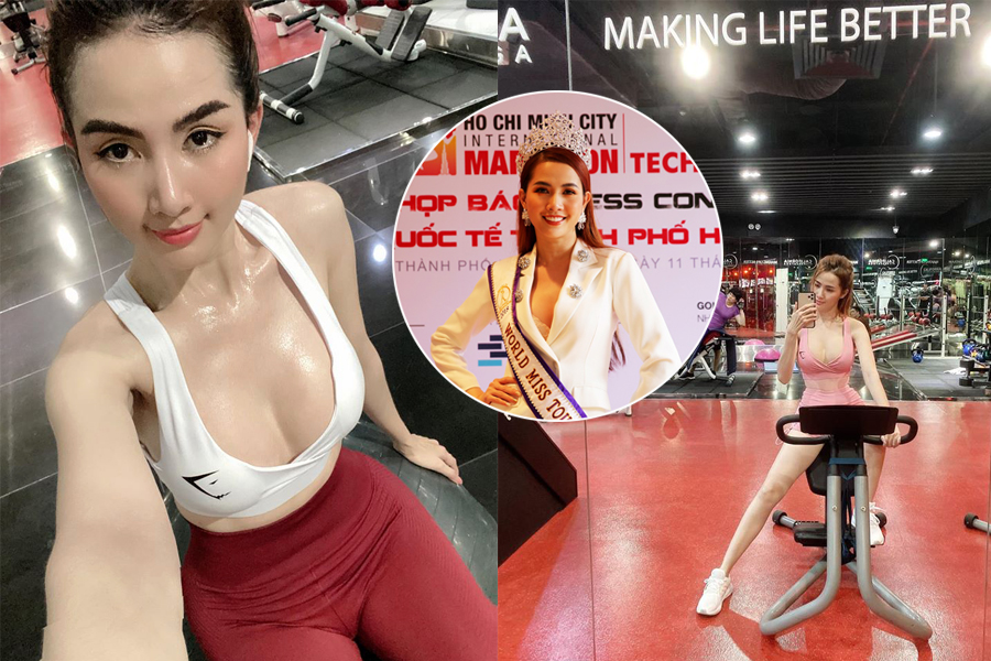 Hoa hậu Phan Thị Mơ mướt mải mồ hôi tập luyện trước Techcombank HCMC Marathon 2019