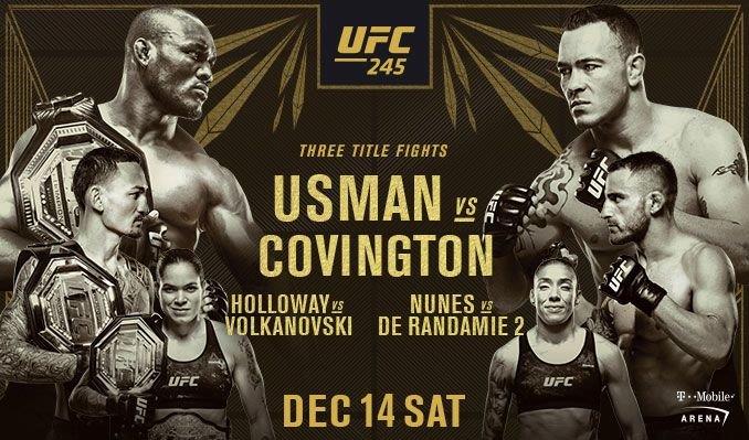 UFC 245: 3 trận tranh đai vô địch trong một sự kiện