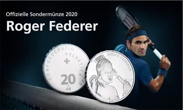 Federer trở thành người Thụy Sĩ đầu tiên có đồng tiền riêng khi còn sống!