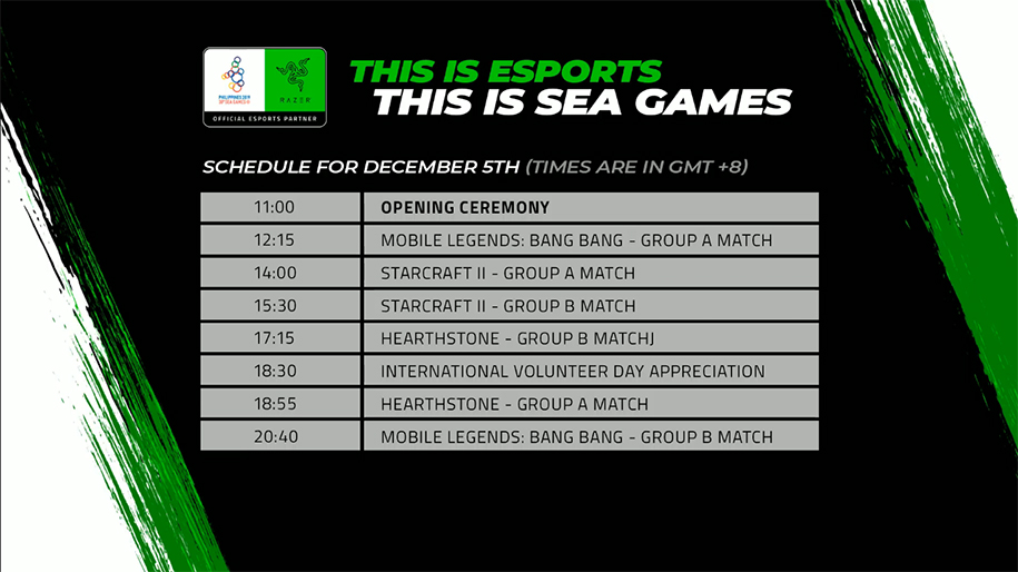 Lịch thi đấu Esports SEA Games 30 tại Phillippines