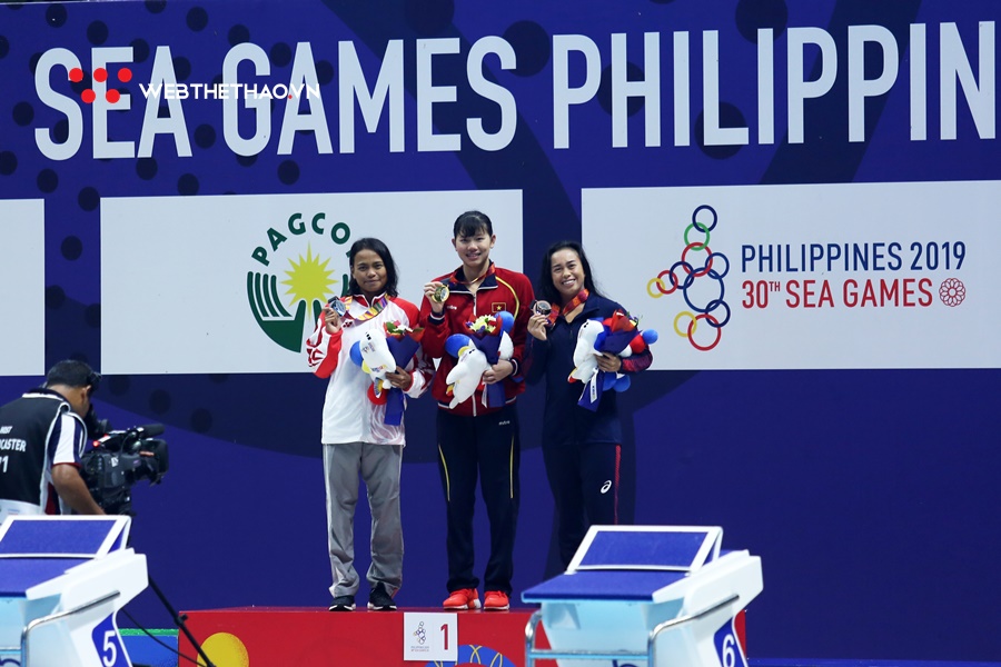 Ánh Viên lần thứ 3 liên tiếp là VĐV giành nhiều HCV nhất SEA Games 