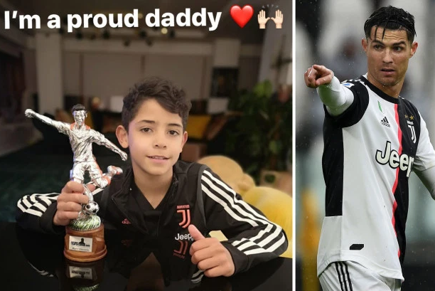 Ronaldo cha tự hào với giải thưởng đáng giá của con trai ở Juventus