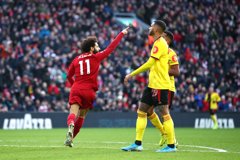 Kết quả Liverpool vs Watford (2-0): Salah lập cú đúp, The Kop vững ngôi đầu